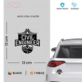 Civil Engineer on Duty Car Sign